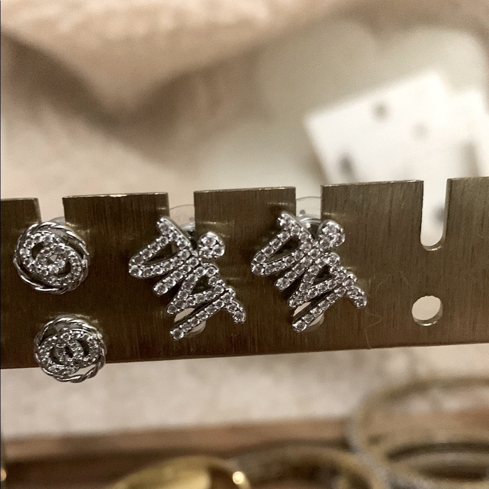 Mini Dior Sterling Silver Earrings